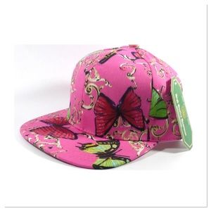 Hot Pink Butterfly Cap
